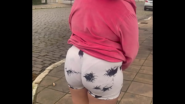 Chubby girl farting in public while walking &ndash; can&rsquo;t hold it 