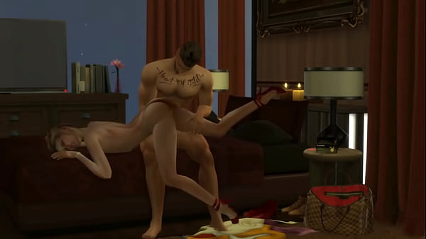 Hunky_Sims 4 Hot adult_couple_passionately fuck all night with_cum and_squirt_shot