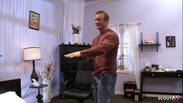 Cuckold husband caught his wife at cheating fuck with big dick client and join in mmf threesome fuck 