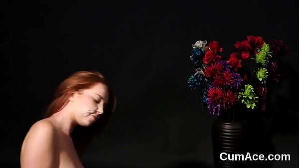 Frisky model getscumshot on her face gulping all the_love juice