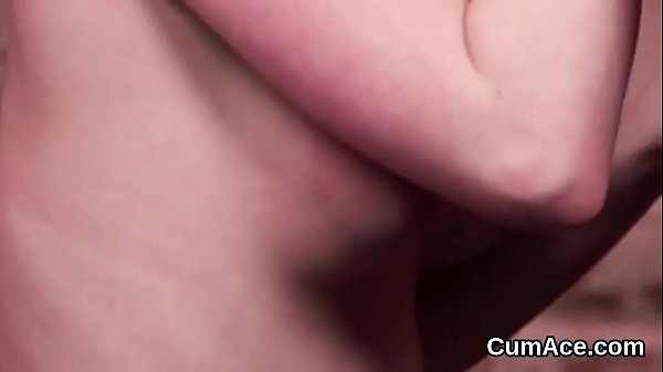 Foxy centerfold gets cumshot on her face_gulping_all the_juice