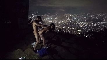 Nonton Almost Caught! - Extremely Risky Public Action At The Edge Of The Mountain With My Neighbor thumbnail