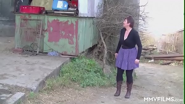 German Redhead Granny enjoys a CountrysidePounding