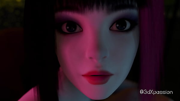 Hot sexy young woman gets fucked hard in cyberpunk rainy room 