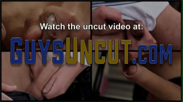 Buff gay stud stroking his cock