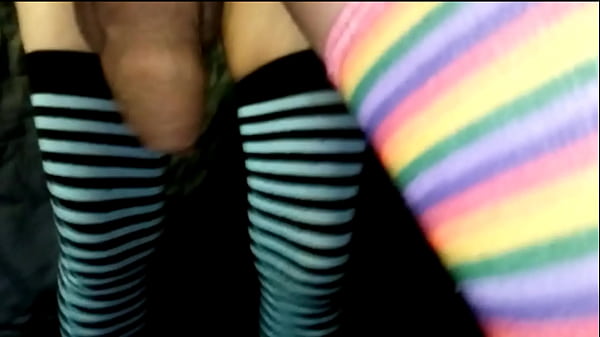 Woman pegging with strap on fucks guy with female panties and ejaculates without touching herself 