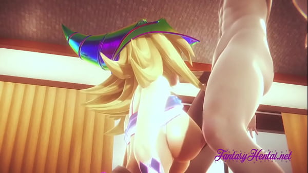 Yu Gi Oh Hentai - Dark Magician Girl blowjob and_fucked - Japanesemanga anime cartoon 3D Porn