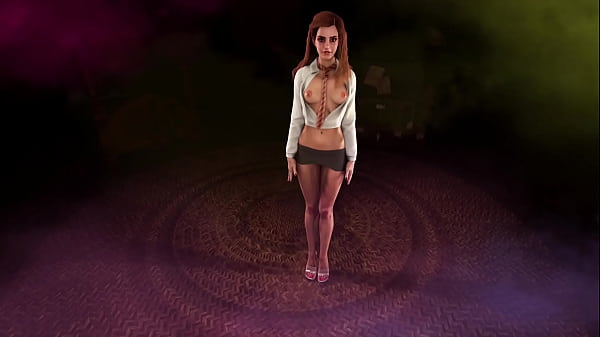 Naughty student emma watson posing half naked in the boys bedroom at night 