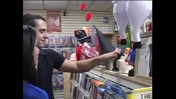 Young darkhaired latin peacherino with small tits Luize was_dropped_anchor_in bum bay by her muscular boyfriend in_the sex_shop