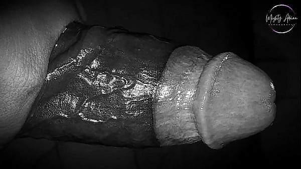 Oiled Horny Guy Masturbating Big Black Dick While_Moaning