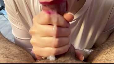 She makes sweet sucking sounds while servicing her virgin stepbrother s small cock and takes a load of cum right in her mouth