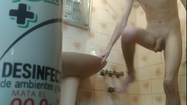 Caught twink masturbating on Shower