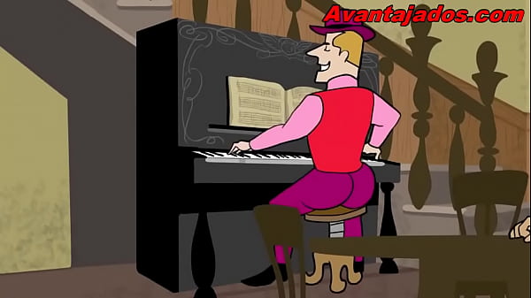 Desenho Gay com o Bandido do Velho Oeste