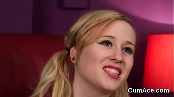 Slutty sex kitten gets sperm shot on her face swallowing all the semen 