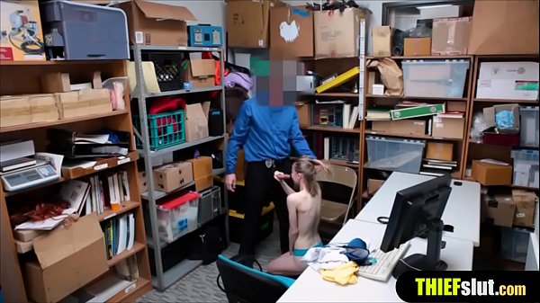 Cute shoplifter blonde gets fucked hard frombehind