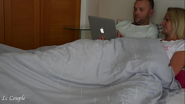 Wife started to feel horny when couple was watching porn in their bed