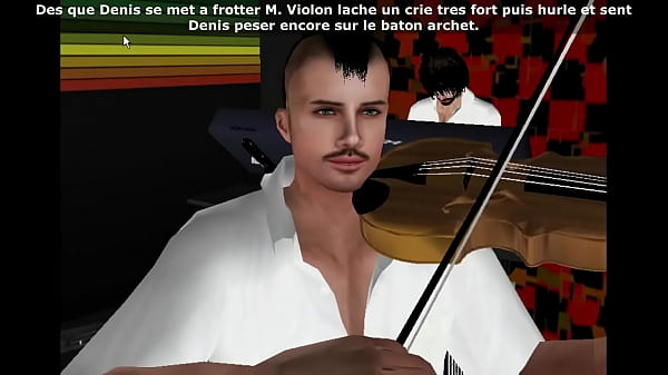 Le Violoneux Denis joue sur son ami Monsieur Violon. 