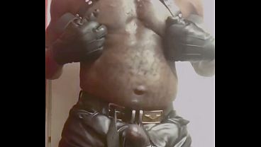 Leather Nipplebate &amp Cum