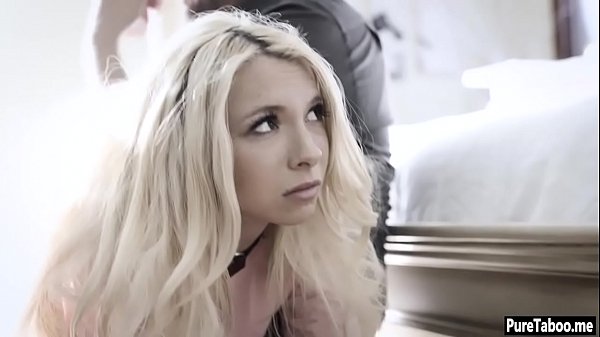 Blonde petite teen_fucked by her stepdads huge dick