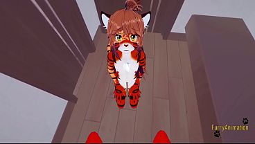 Furry Hentai - Point Of View Tigress Sucks Cock And Penetrated By Fox thumbnail