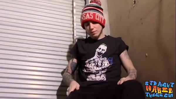 Inked straight bad boy jerks off solo 