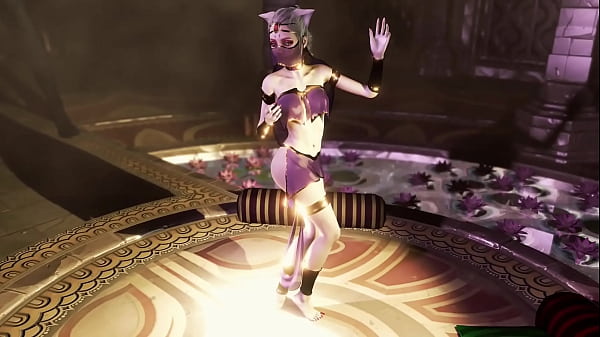 Shy catwoman slave erotic solo dances in luxery transparent clothing 