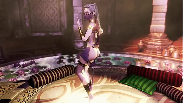 Shy catwoman slave erotic solo dances in luxery transparent clothing 