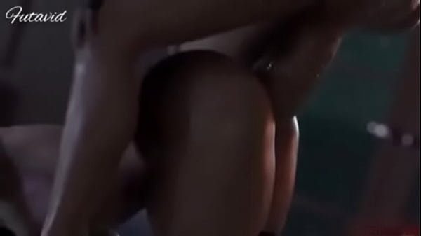 Doggy style futanari fuck