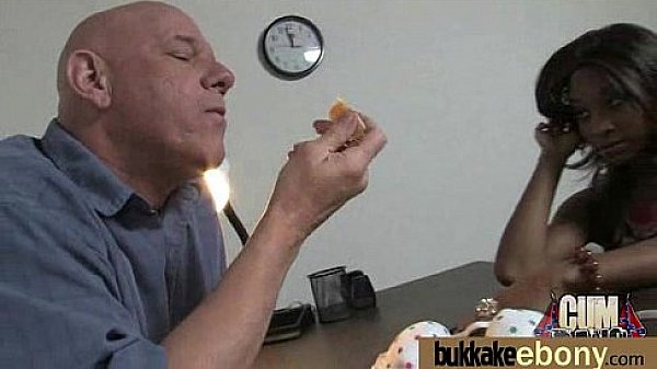 Huge cocks cover their black face in cum 20 