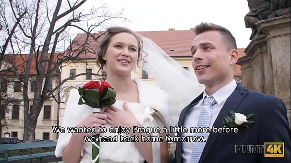 HUNT4K. For cash mature guy gets the opportunity to fuck pretty bride 