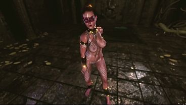 Tribal Tanned Lara Croft In War Paint Tempts The Tomb Guard To Let Her Pass thumbnail