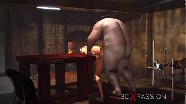 Play MP4 - Super hardcore in a basement&period; Fat man fucks hard a sexy blonde slave