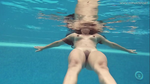 Hungarian naked Sazan Cheharda swimming teasing 