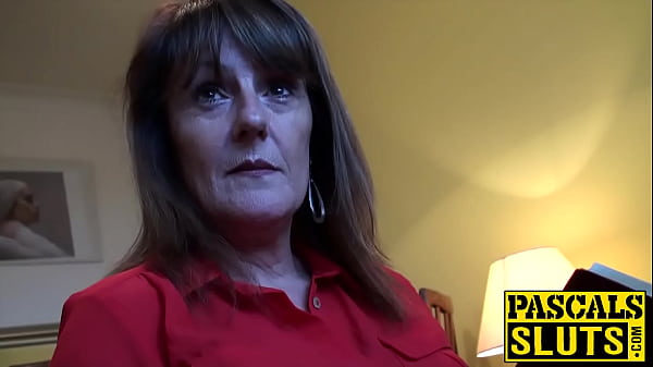 Horny british milf lets a maledom fuck her ass after she sucked his dick and on it