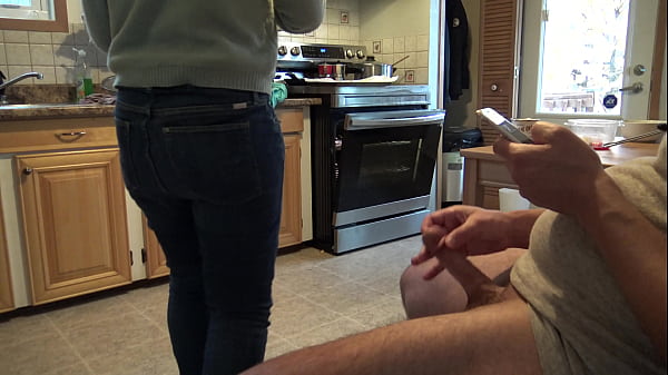 Flashing And Strking My Big Cock Behinf My Best Friends Wife thumbnail