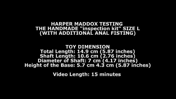 Harper maddox testing the handmade inspection kit size l with additional anal fisting twt274