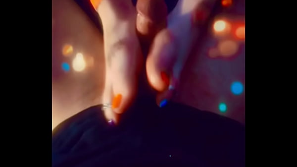 Prettyfeetelite barefoot goddess twinkletoes handjob and footjob ignoring husband while on the phone with lover with slo mo cumshot 