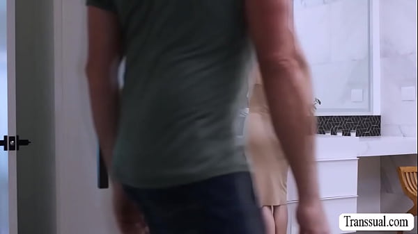 Play MP4 - Big ass Trans babe rides stepbrothers big dick