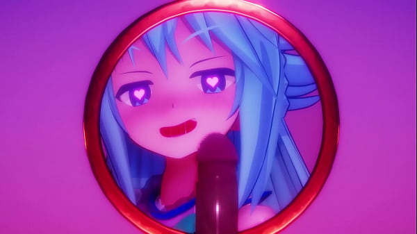 Konosuba aqua's suck and fuck in their glory hole 