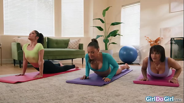 Play MP4 - We double strapon fuck our hot latina lesbian yoga teacher