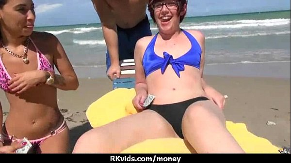 Sexy exhibitionistGFs arepaid cash for some public fucking 28