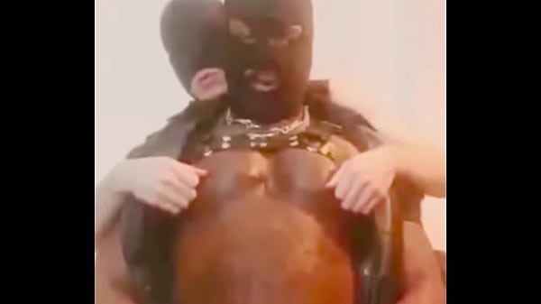 Play MP4 - Black Leather Dad Dominates White Sub in Whipping & Titplay Scenes