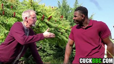Old Guy Watching Hot Wife Anal Banged By Big Black Cock 
