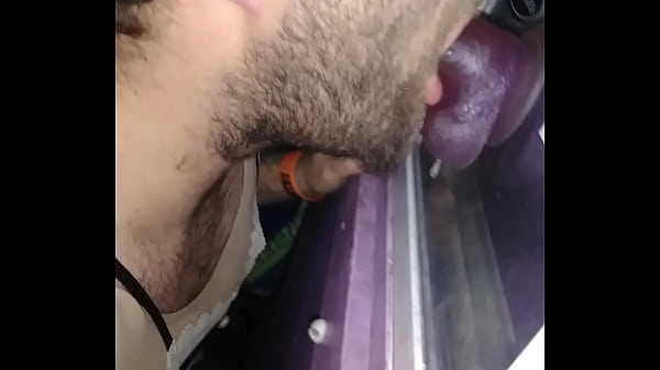 I can't believe how much my sissy clit twitched sucking my dildo in the window was hoping to get caught 