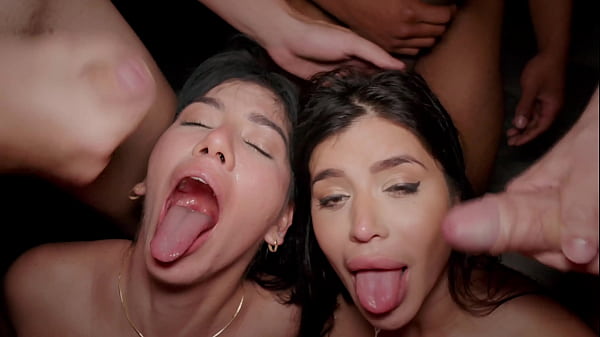 Two luxury sluts give us an unlimited session for five friends and leave with their pussies wide open 