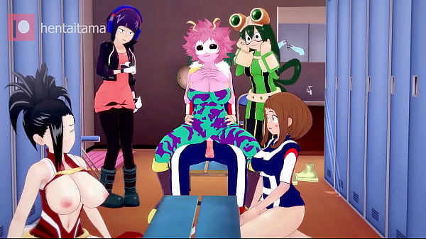 Group Sex in the Locker Room (Boku no Hero Academia) 