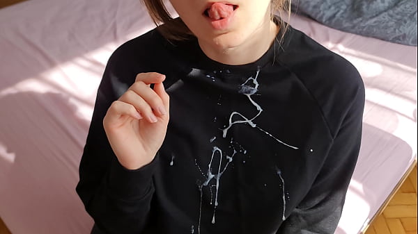 Destroyed my fav blouse cum on clothes cock massage