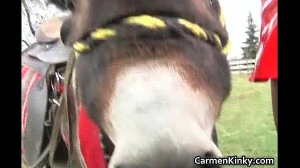 Dirty boobed Carmen in radical hard core