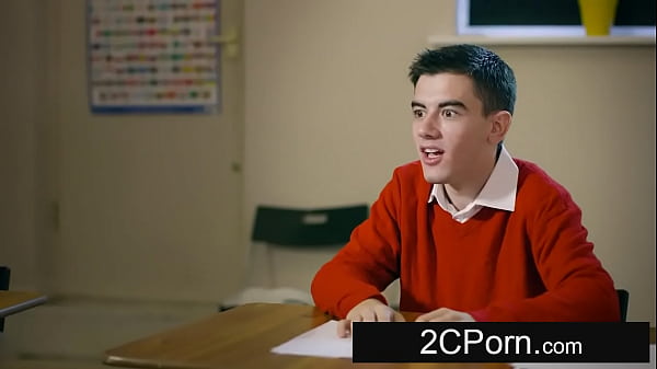 Bad Blonde Teacher Getting Both of Her Holes Drilled in the Classroom 