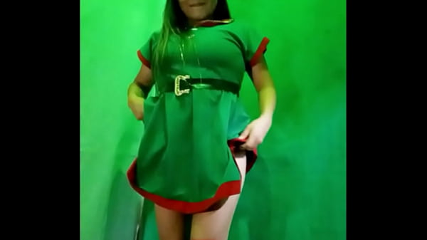 Stepdad is in a bad mood and i send him homemade porn dressed as a sexy elf so that he gets happy and horny 
